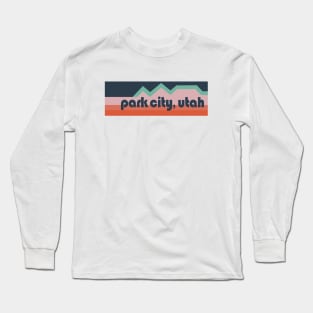 Park City Mountain Stripes Pinks Long Sleeve T-Shirt